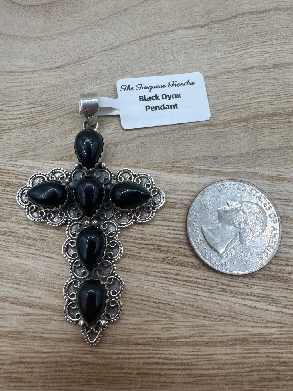 Black Onyx Cross Pendant