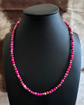 Hot Pink Sea Sediment Jasper and Desert Pearls