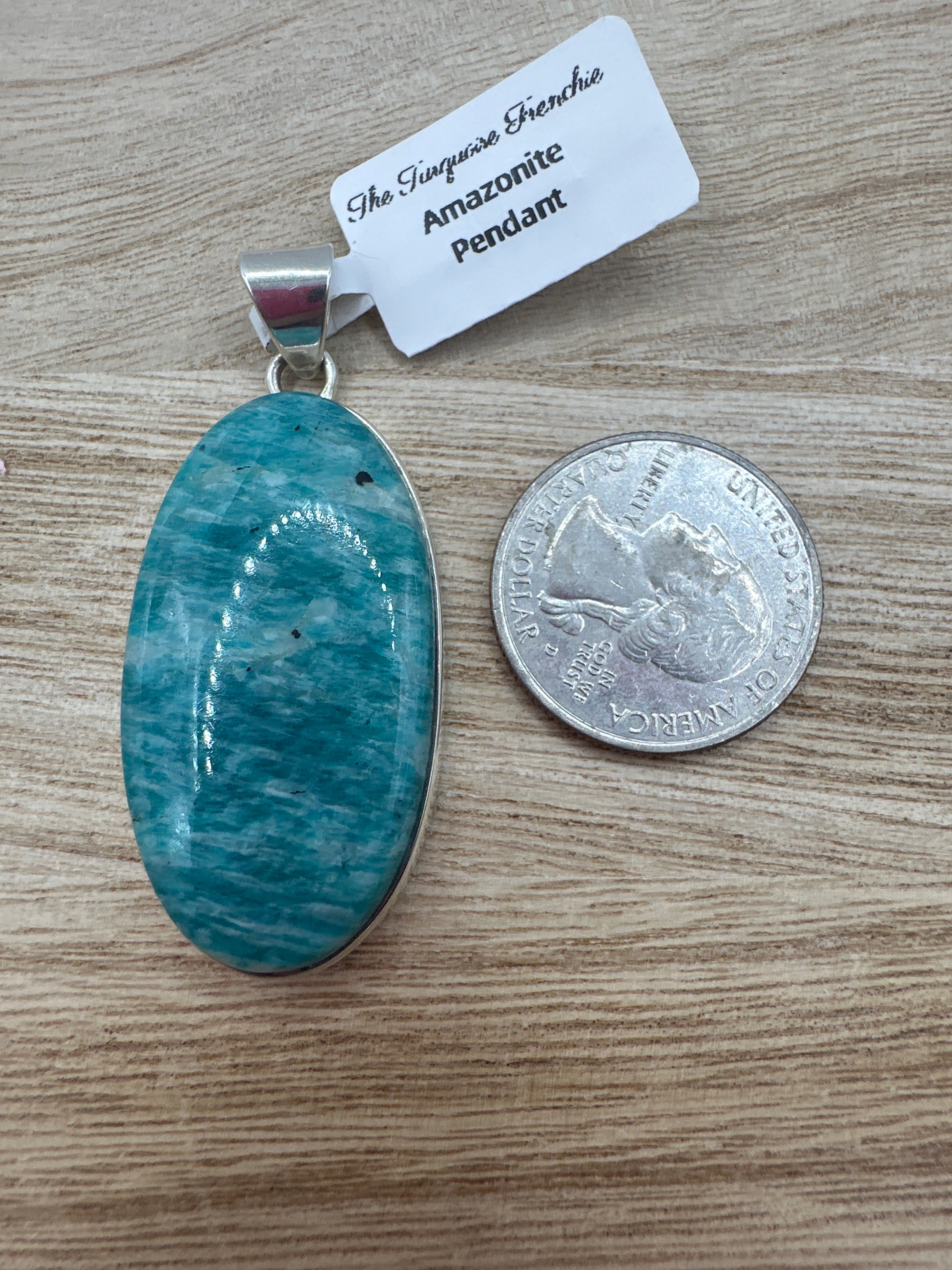 Amazonite Oval Pendant