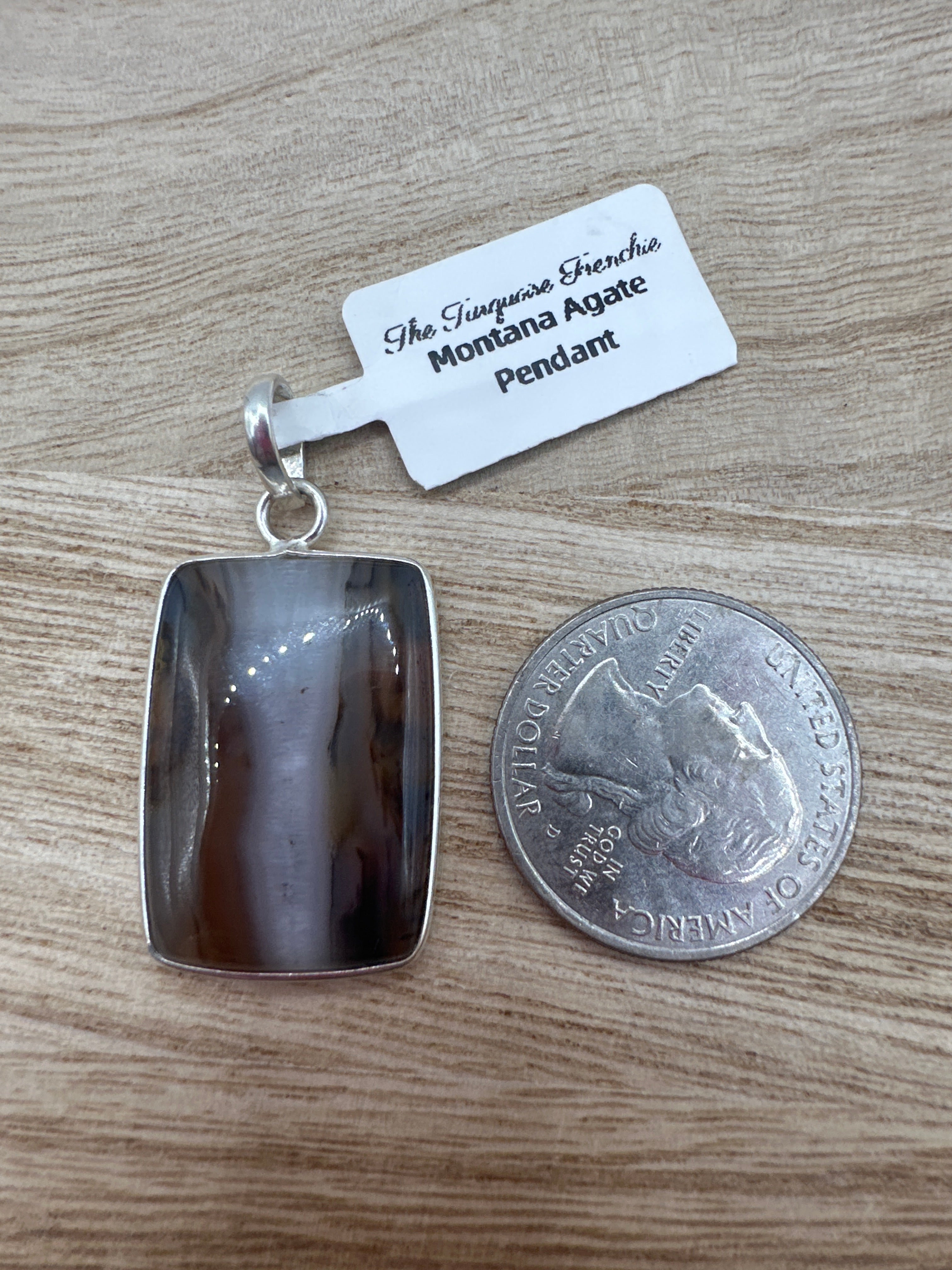 Montana Agate Rectangle Pendant