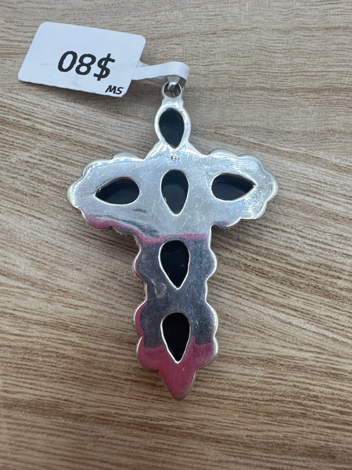 Black Onyx Cross Pendant