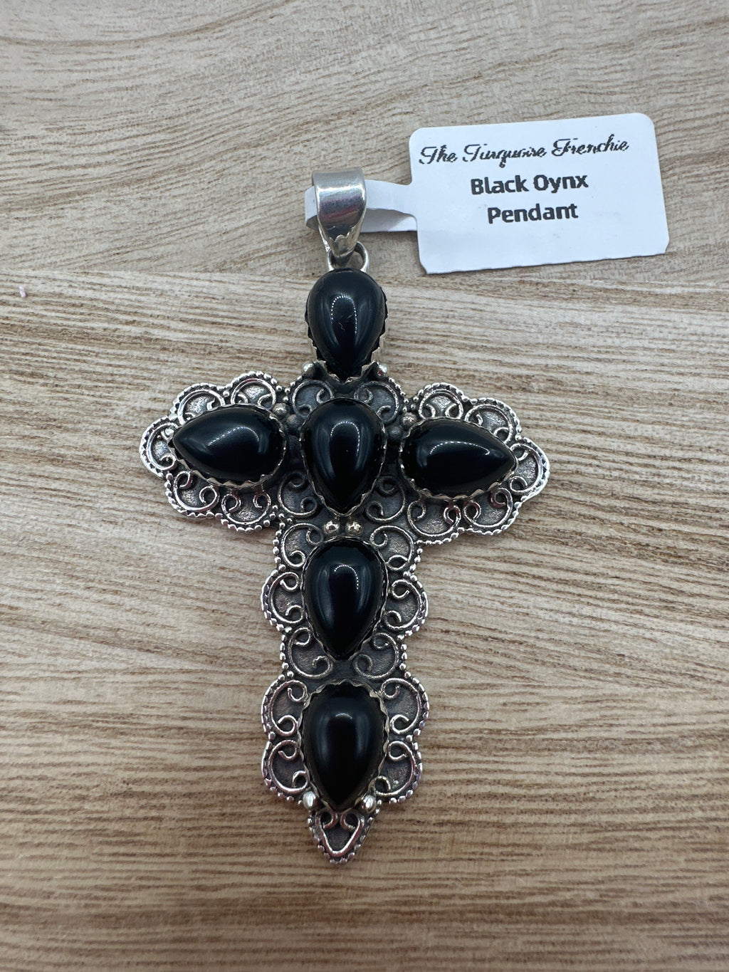 Black Onyx Cross Pendant