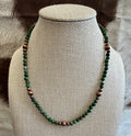 Emerald Sea Sediment Jasper and Copper Pearls