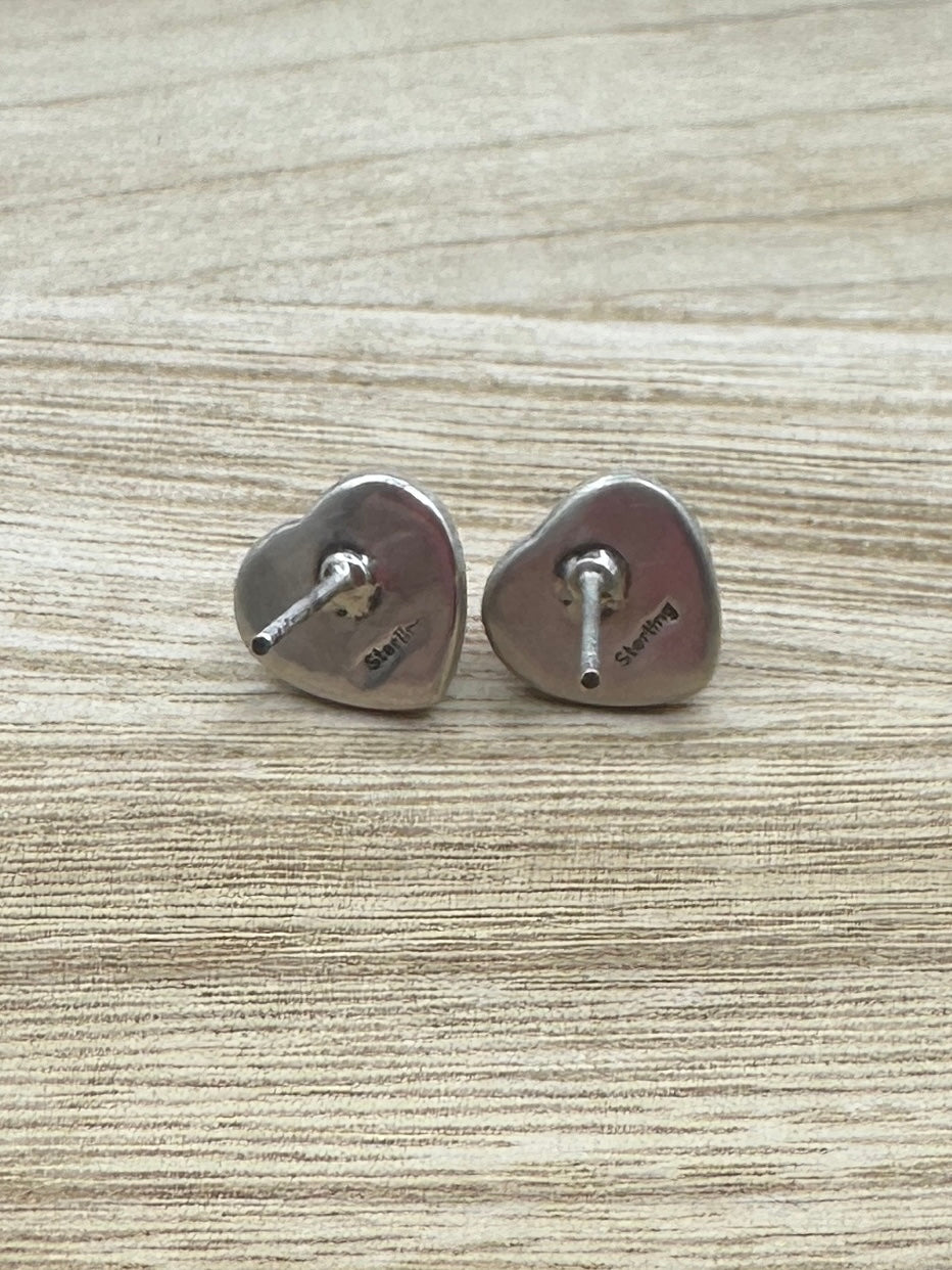 Orange Spiny Oyster Heart Studs