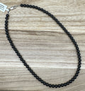 6mm Black Onyx Necklace 20in