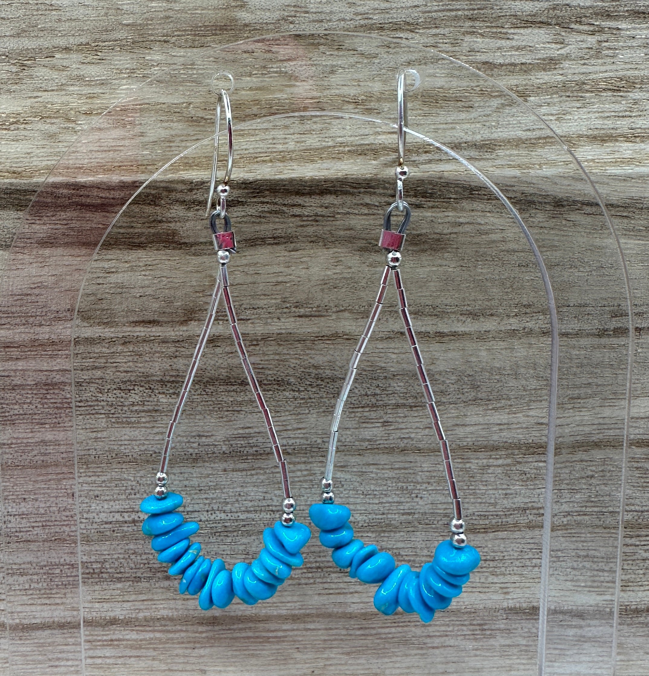 Sleeping Beauty Turquoise Chips Tear Drops