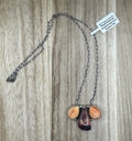 Navajo Handmade Purple and Orange Spiny Oyster Necklace 18in