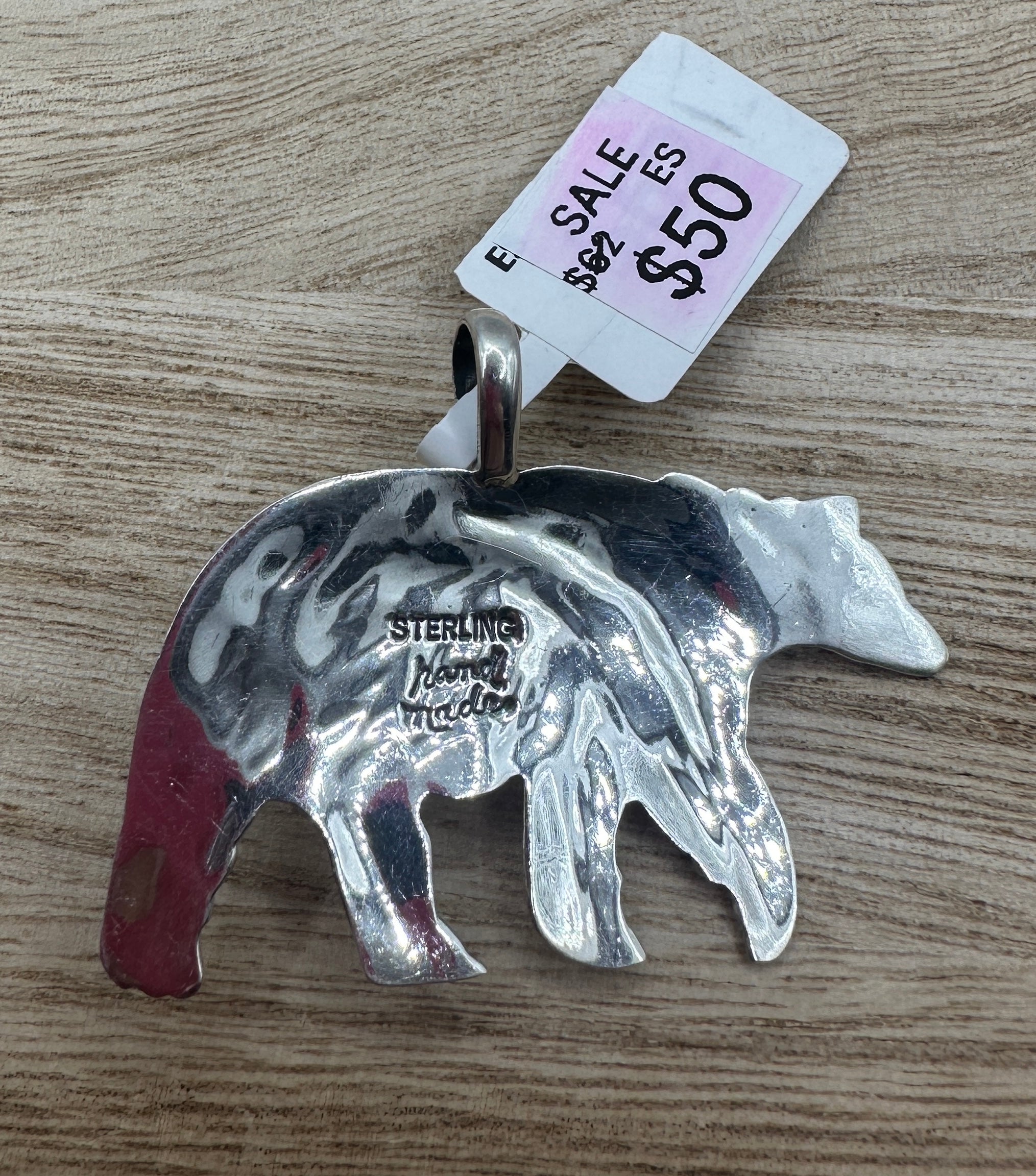 Kingman Turquoise Bear Pendant
