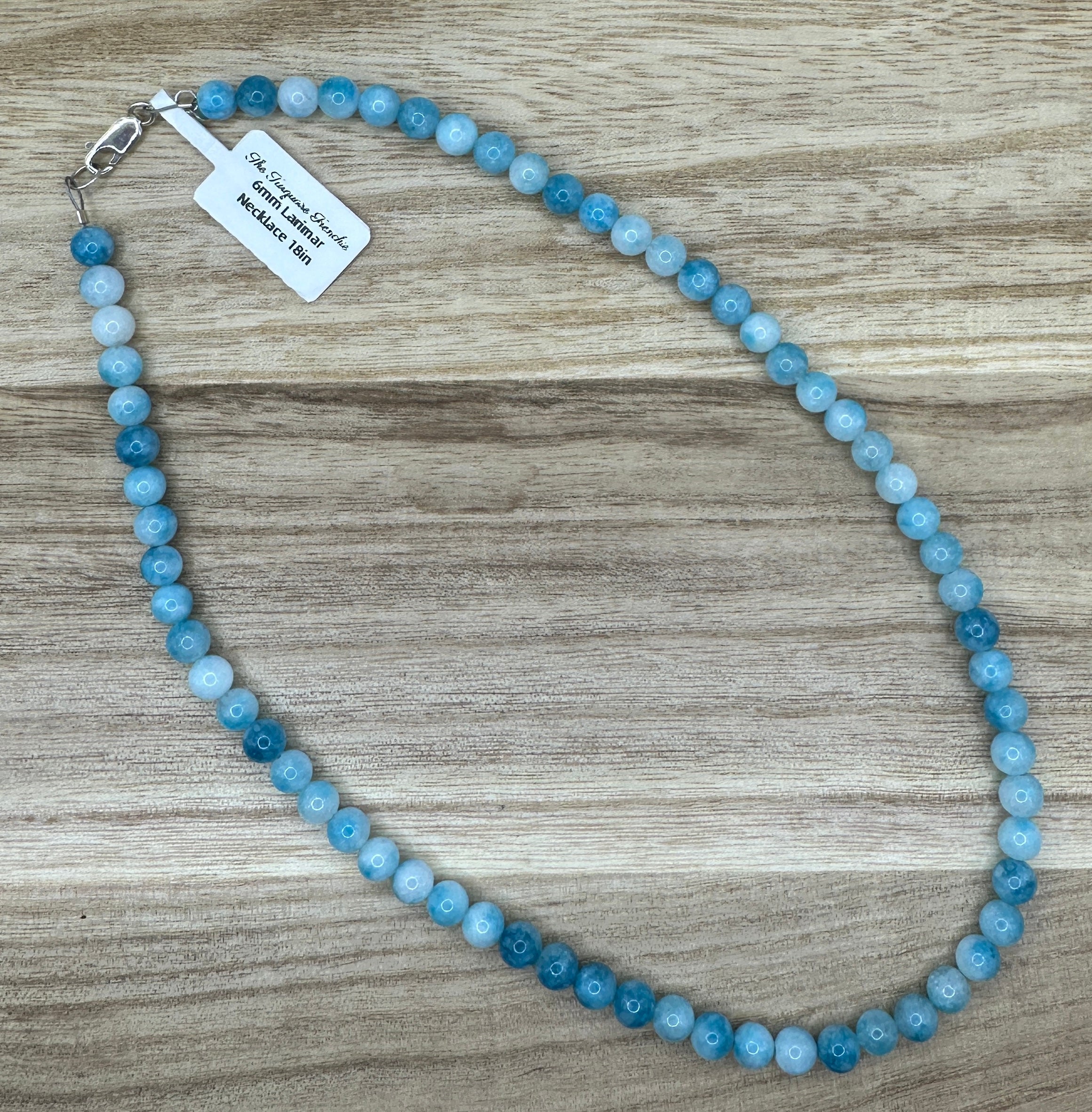 6mm Larimar Necklace 18in