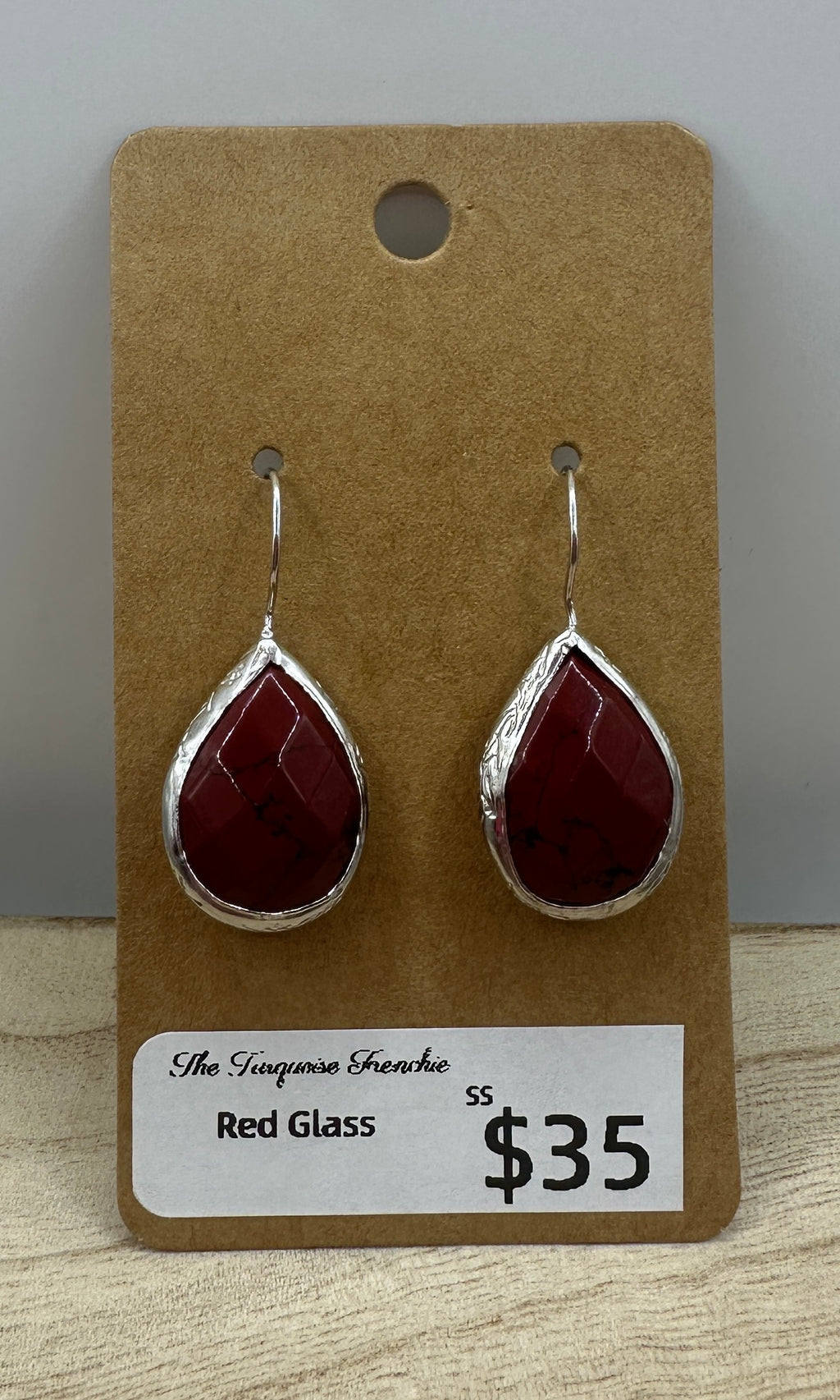 Red Glass Tear Drop