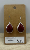 Red Glass Tear Drop