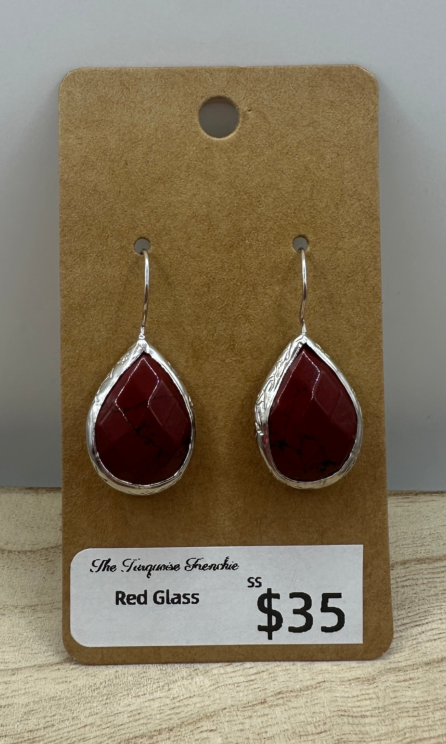 Red Glass Tear Drop