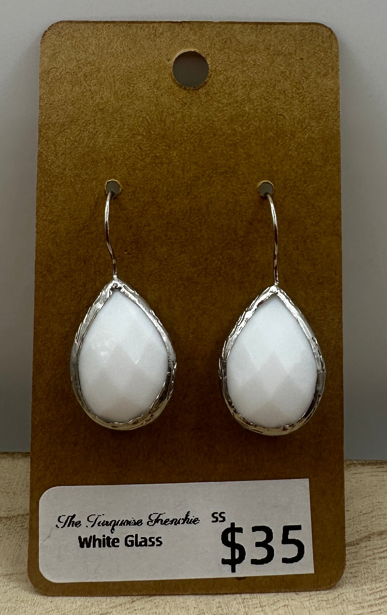 White Glass Tear Drops