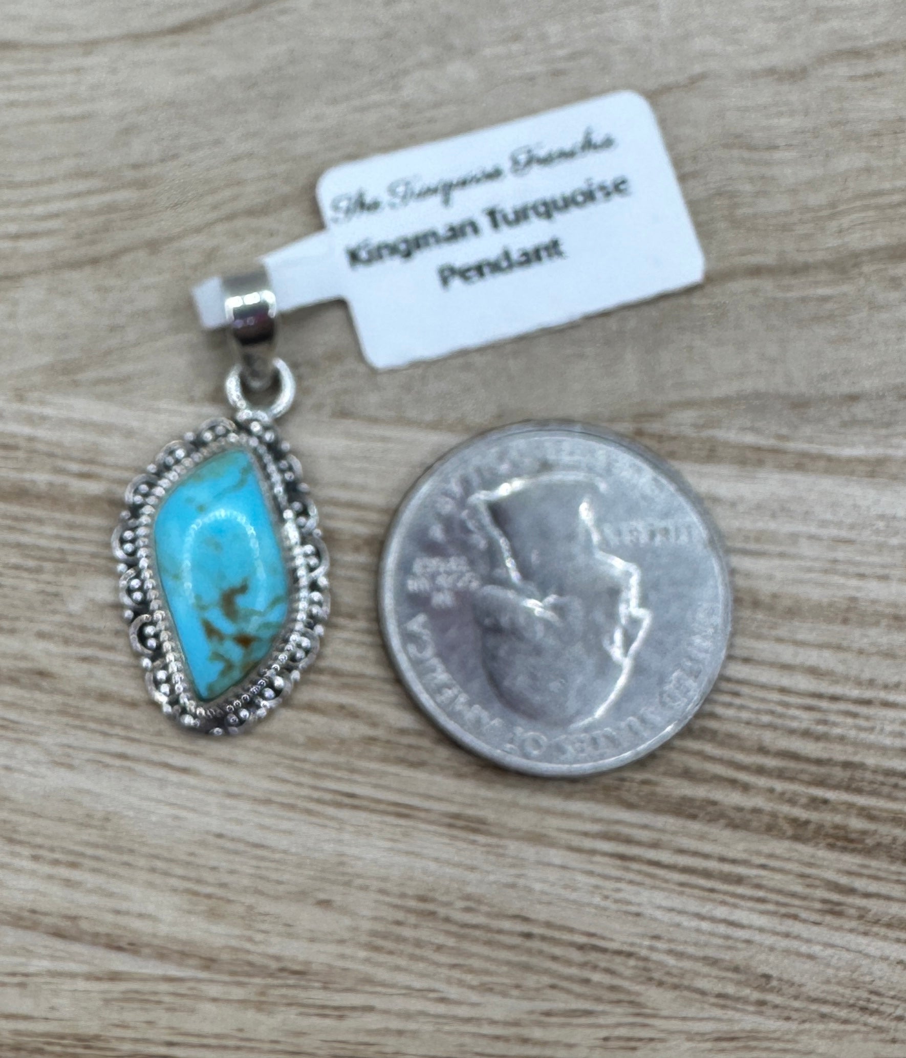 Small Kingman Turquoise Pendant