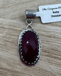 Ruby Oval Pendant