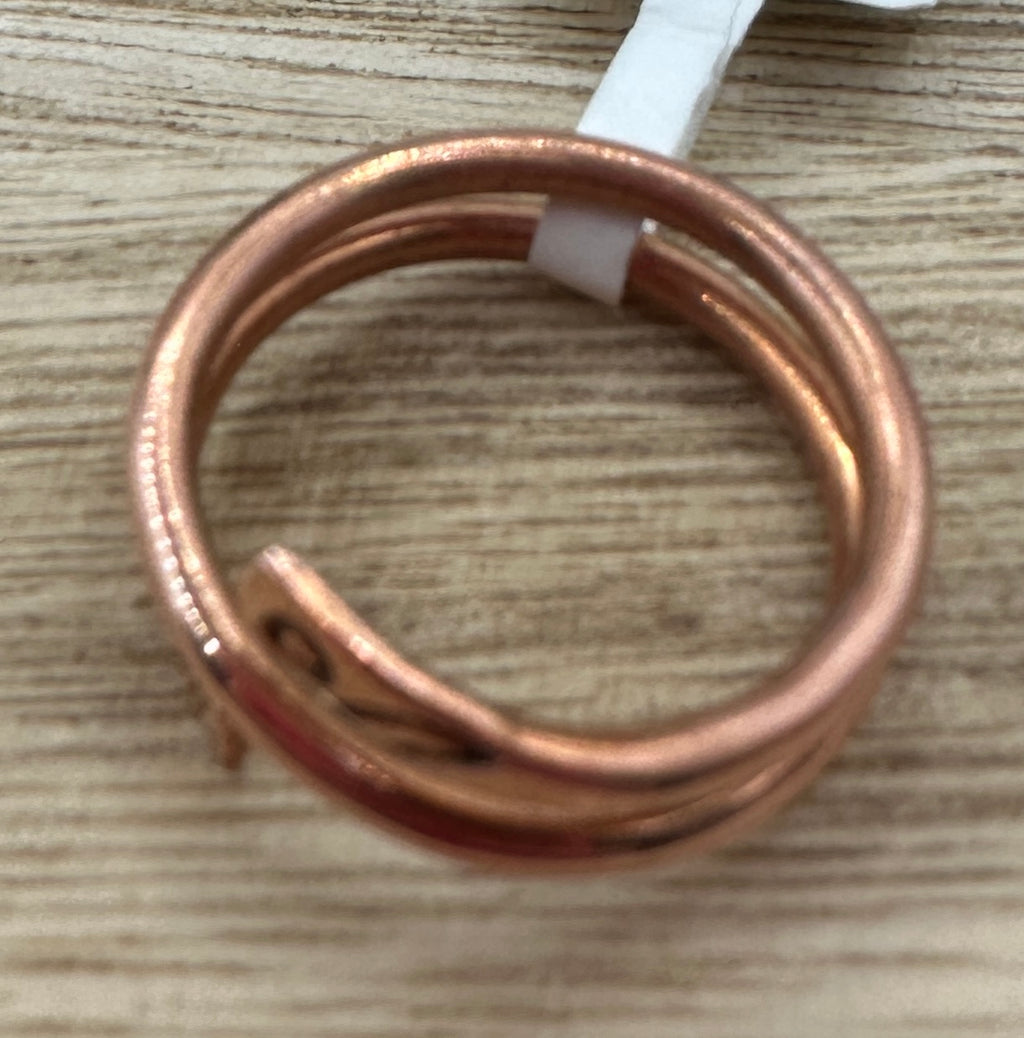Copper Spiral Ring Size 8