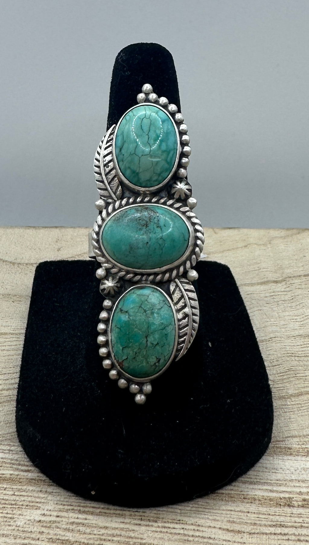 Hubei Turquoise Adjustable Ring