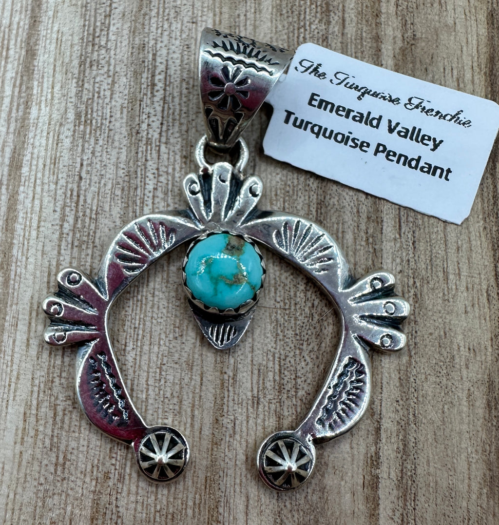 Emerald Valley Turquoise Naja Pendant