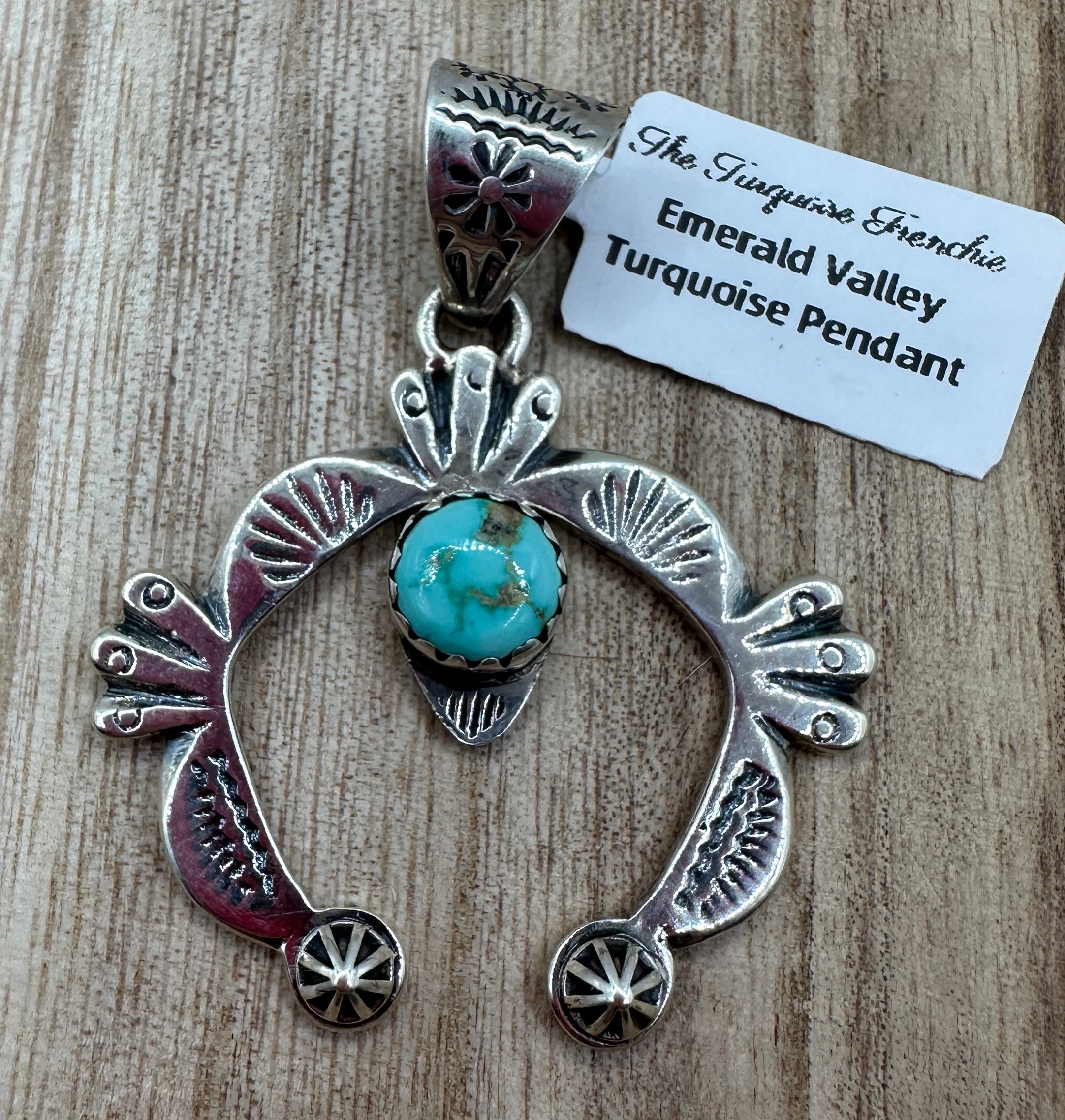 Emerald Valley Turquoise Naja Pendant