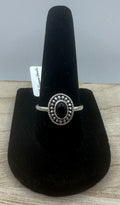 Black Onyx Oval Ring Size 8