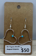 Kingman Turquoise Heart Dangles
