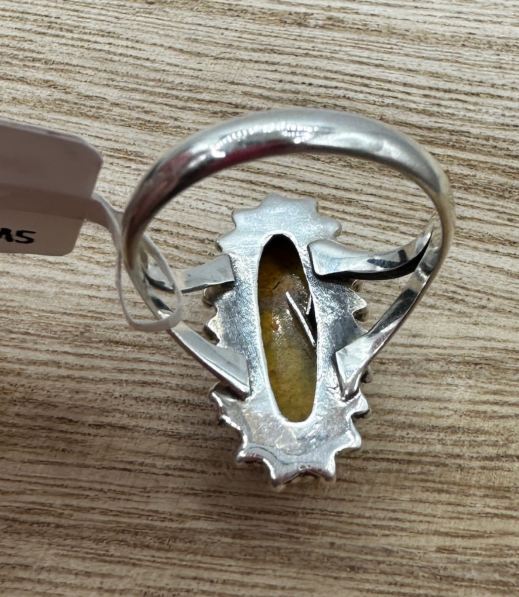 Bumblebee Jasper Ring Size 6.5