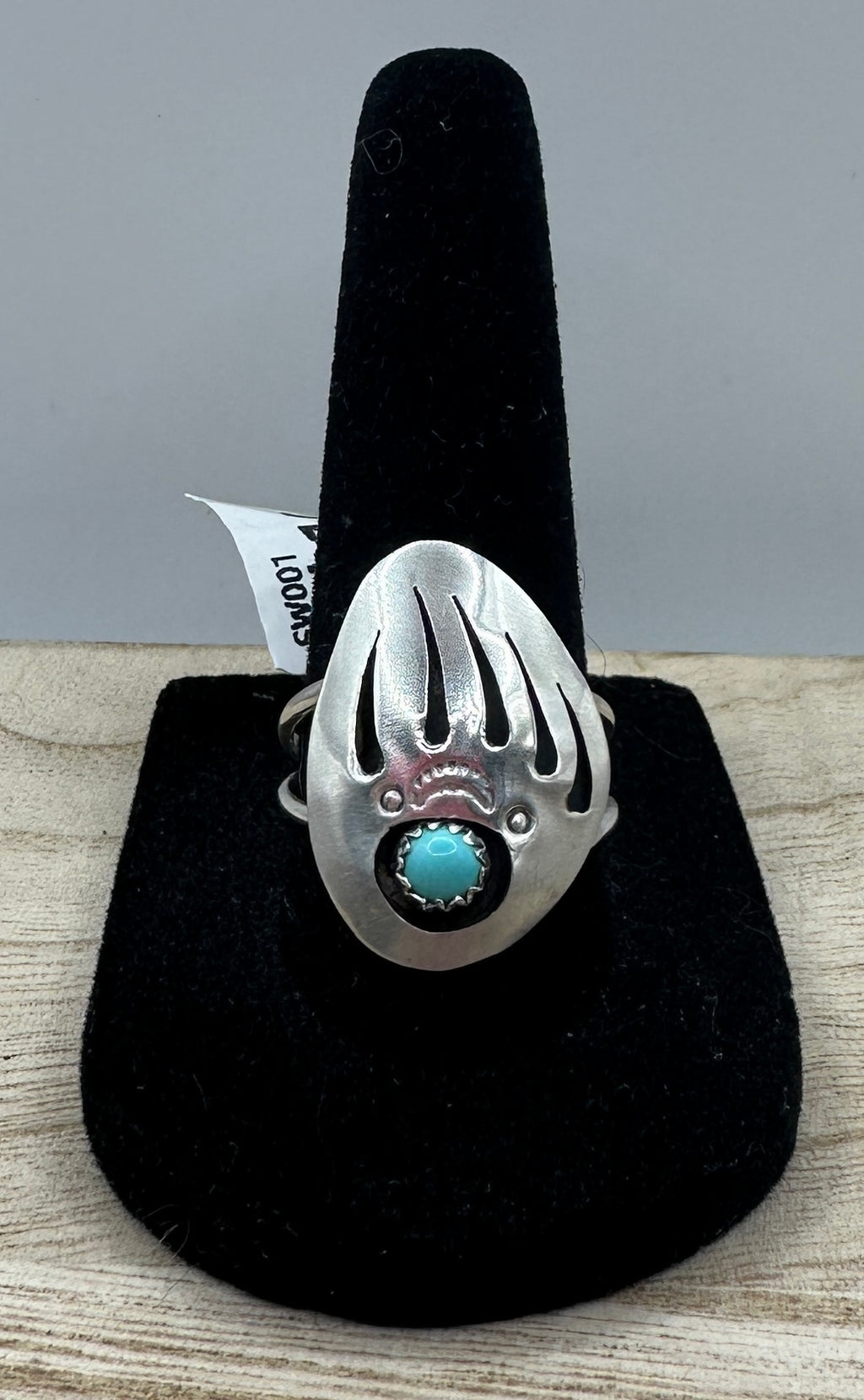 Native Handmade Bear Claw Ring Size 9
