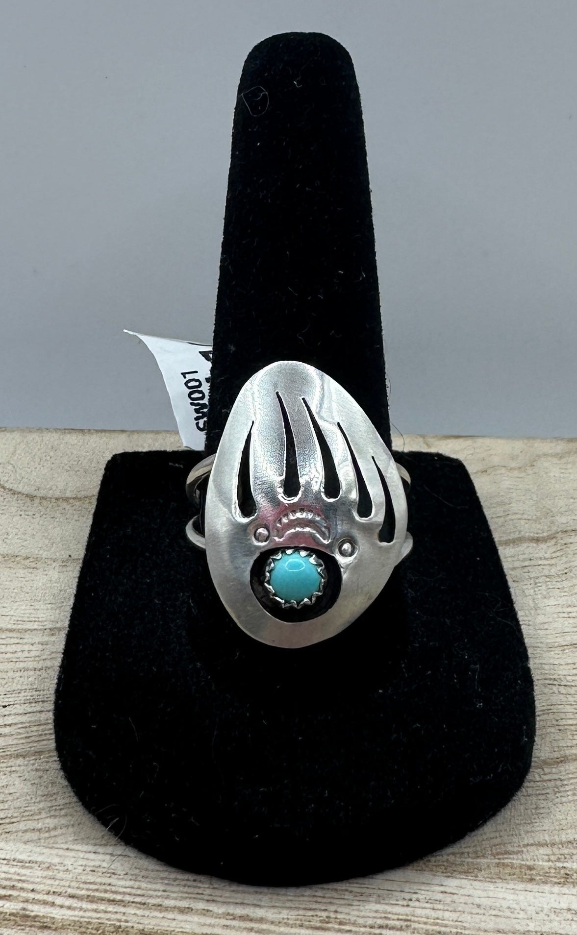 Native Handmade Bear Claw Ring Size 9