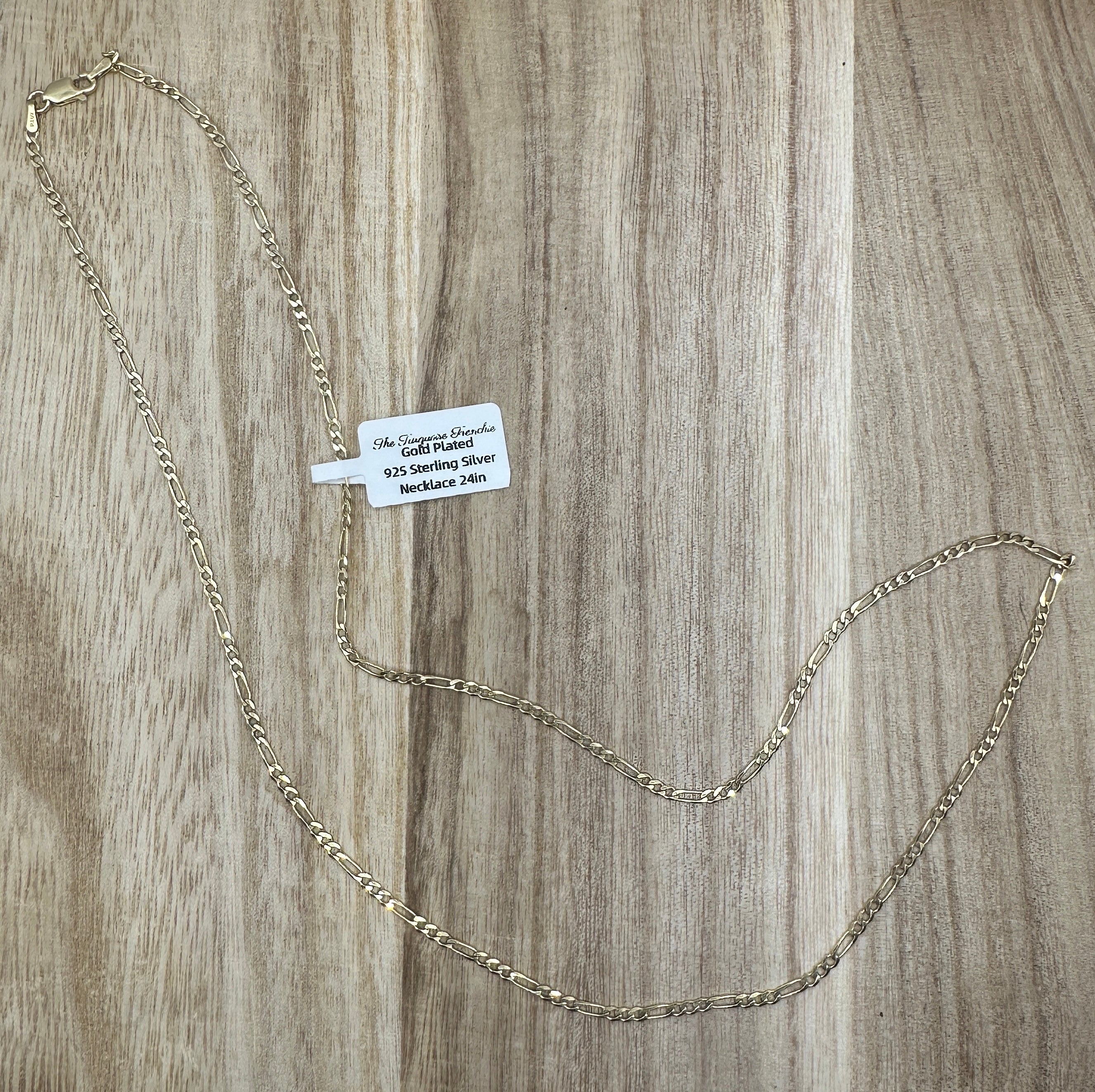 Gold Plated 925 Sterling Silver Chain 24in