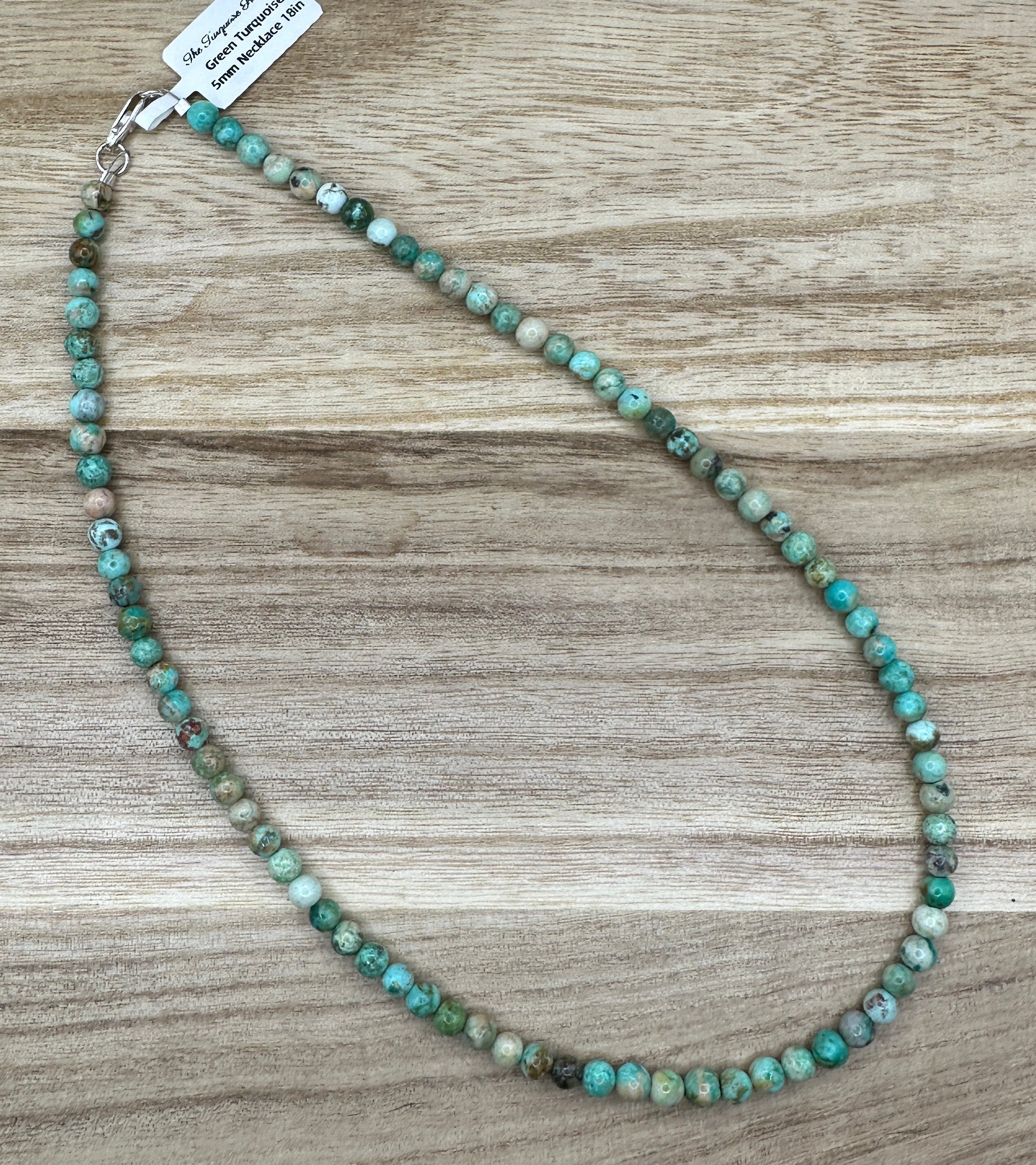 5mm Green Turquoise Necklace