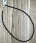 4mm Black Onyx Necklace 18in