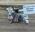 Pink Conch Corgi Pendant