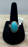 Native Handmade Kingman Turquoise Adjustable Ring