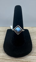 Golden Hills Turquoise Shadow Box Ring Size 7