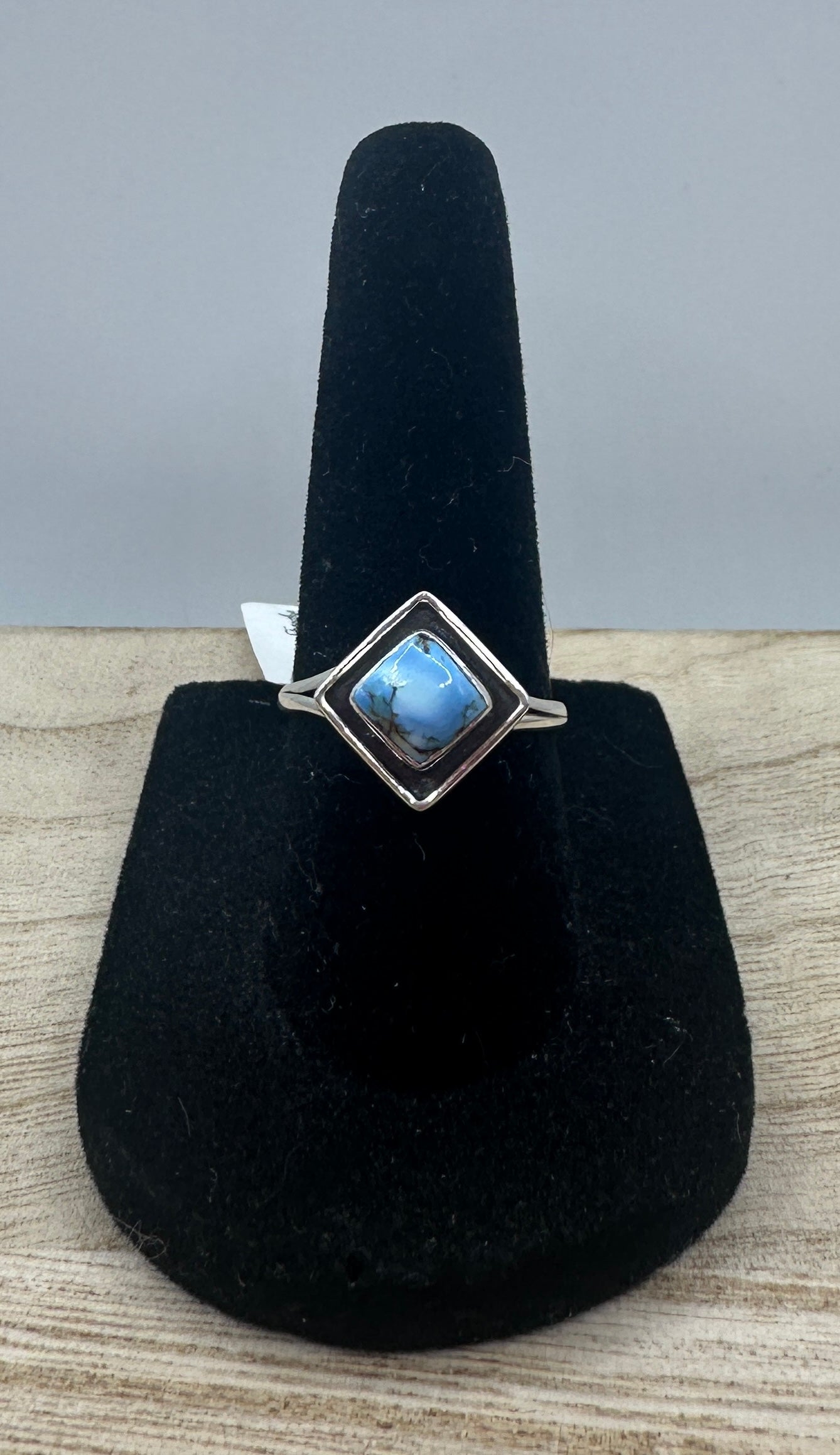 Golden Hills Turquoise Shadow Box Ring Size 7