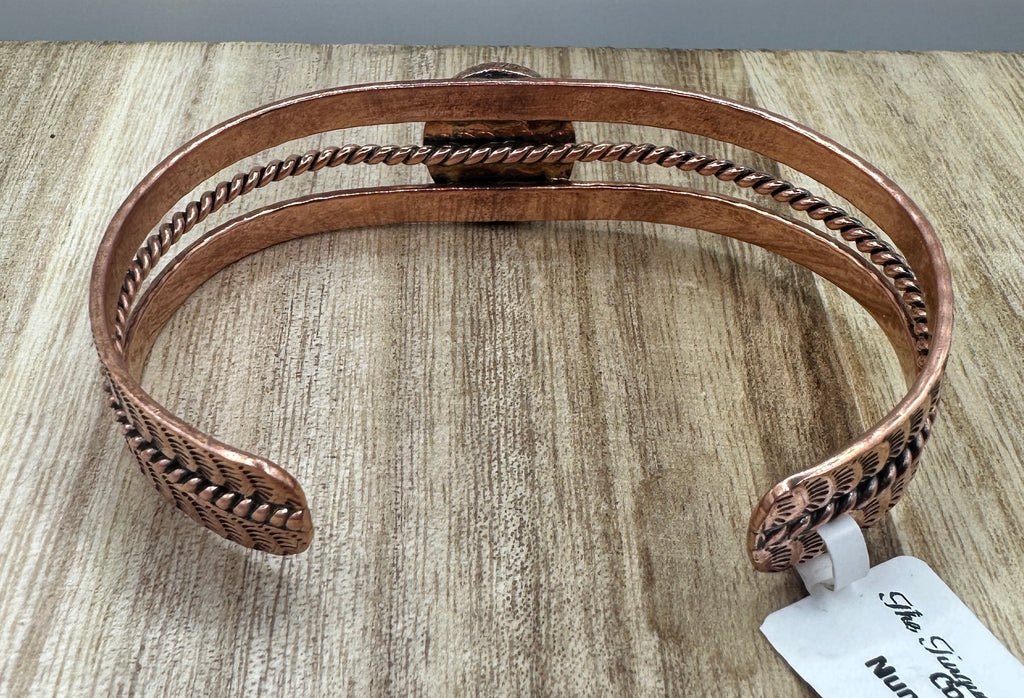 Copper and Number 8 Turquoise Cuff