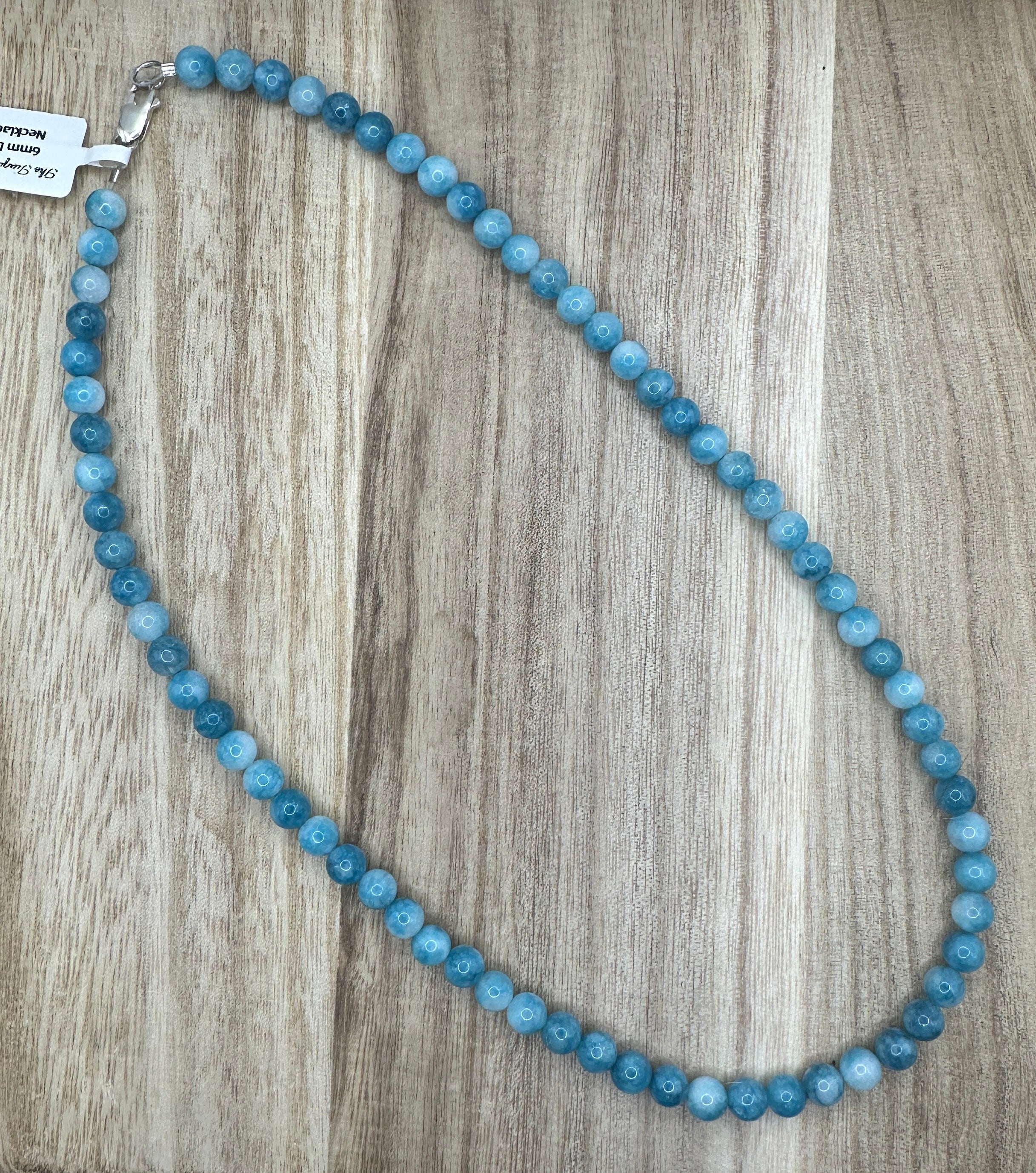 6mm Larimar Necklace 20in