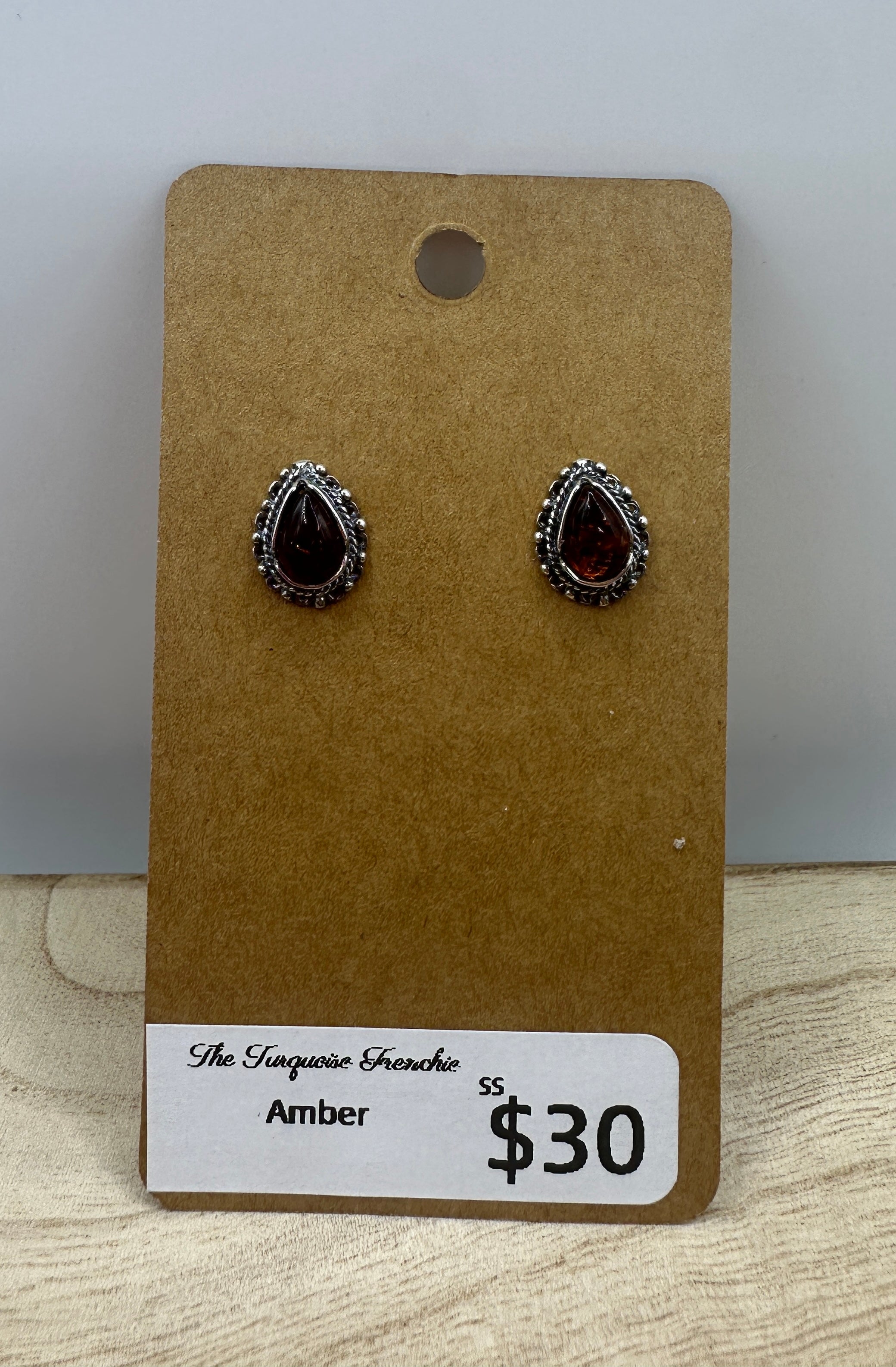 Amber Studs
