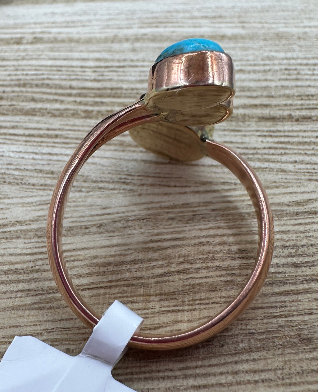Copper and Turquoise Adjustable Ring