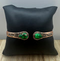 Copper and Irish Dahlia Turquoise Cuff