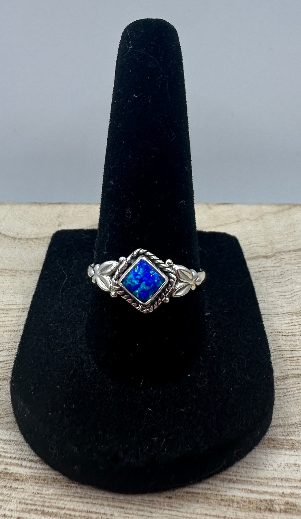 Blue Ballon Opal Ring Size8.5