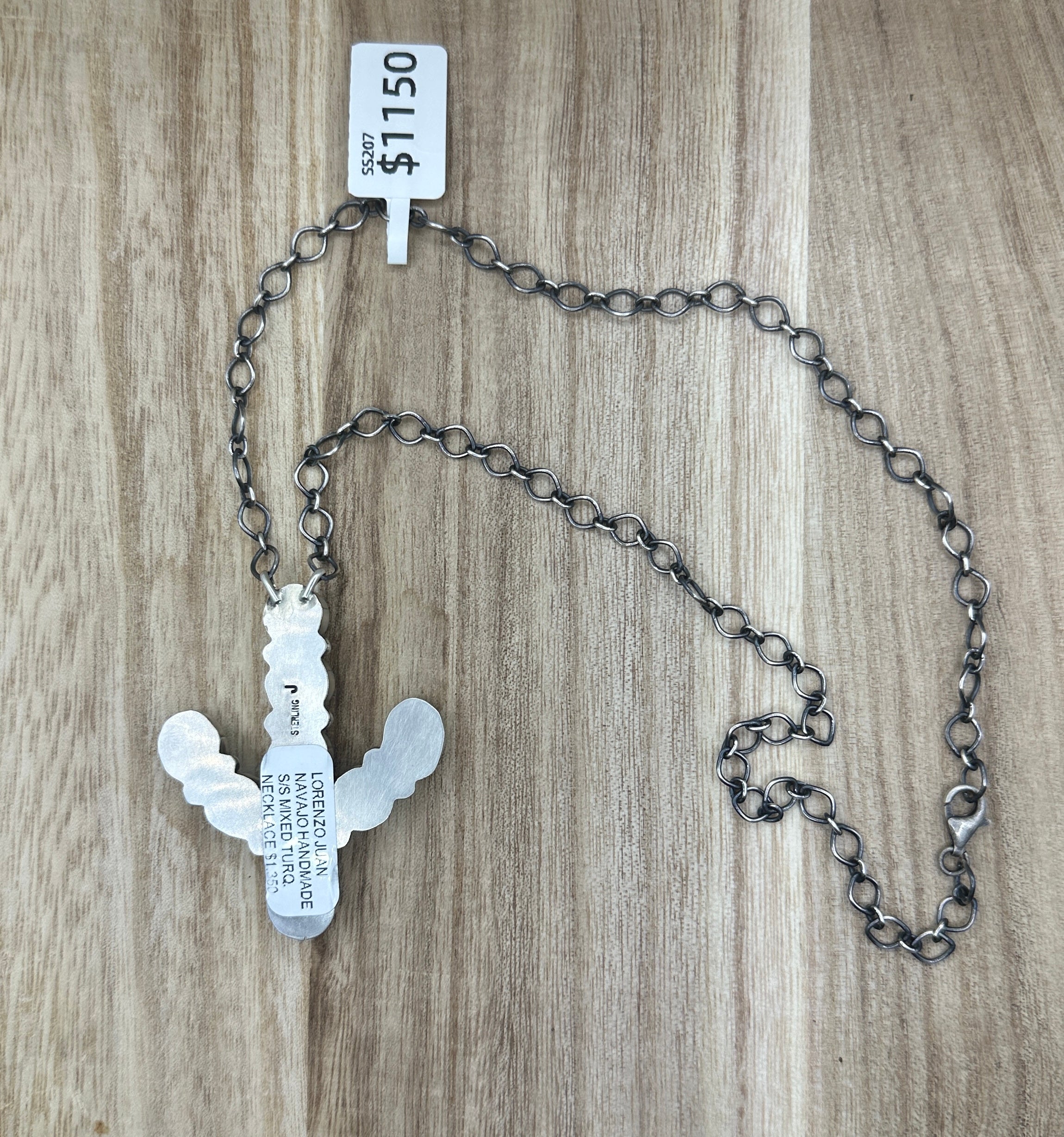 Navajo Handmade Cactus Necklace 18in