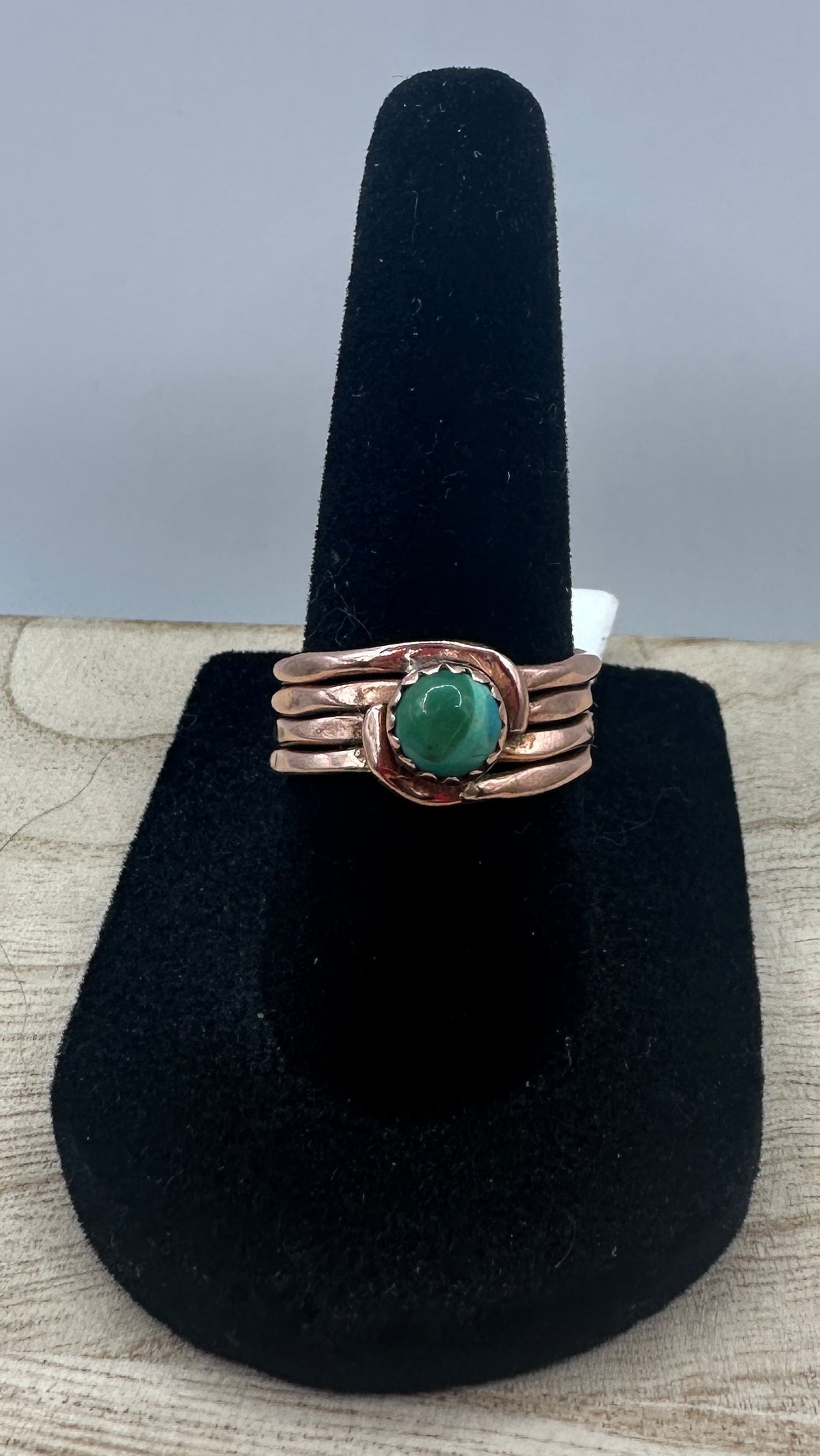 Copper and Turquoise Ring Size 7