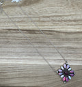 Purple Spiny Oyster and Ballon Opal Necklace 16-20in