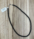 4mm Black Onyx Necklace 16in