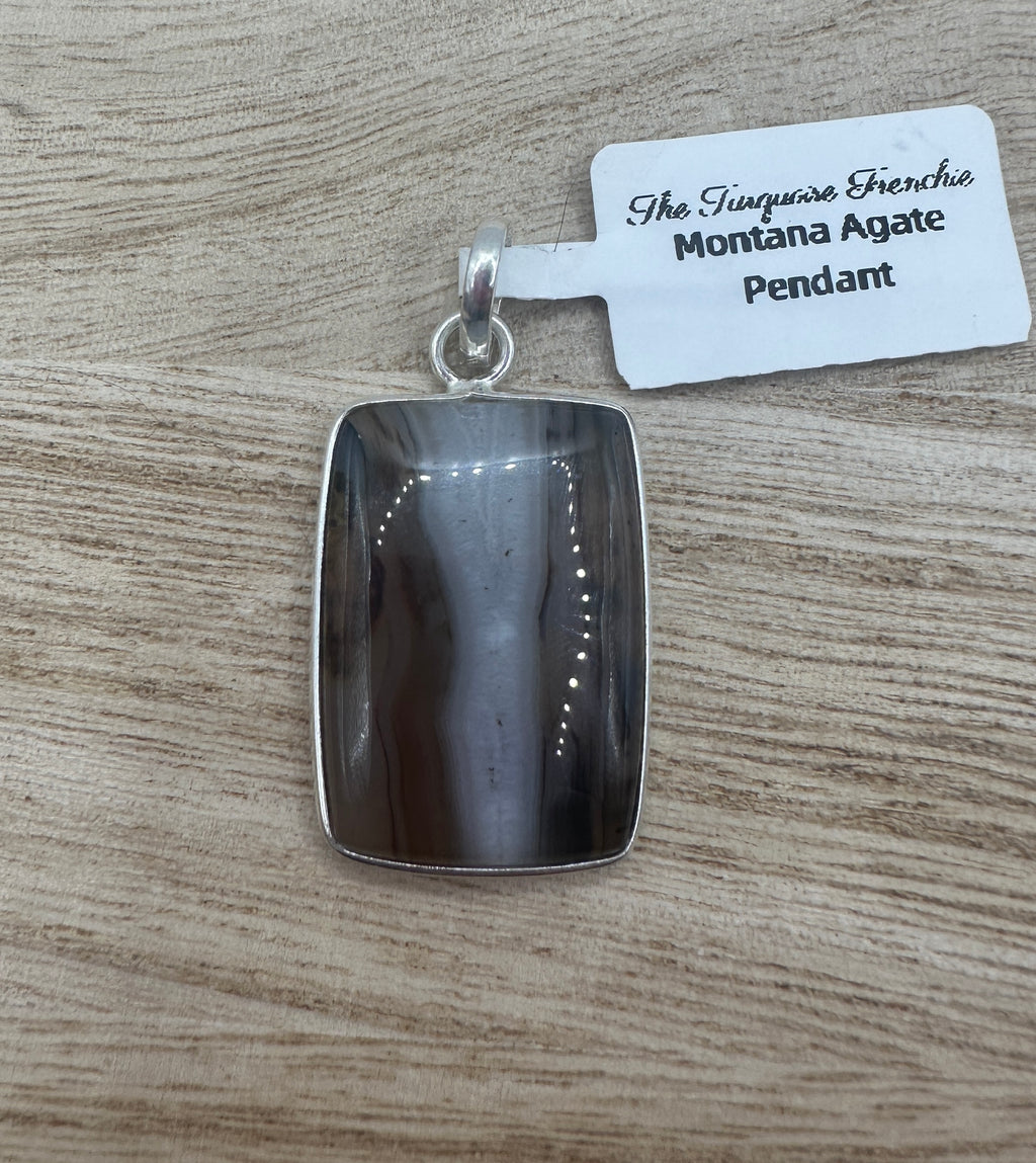 Montana Agate Rectangle Pendant