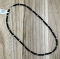 4mm Black Onyx and Desert Pearls Necklace 18in