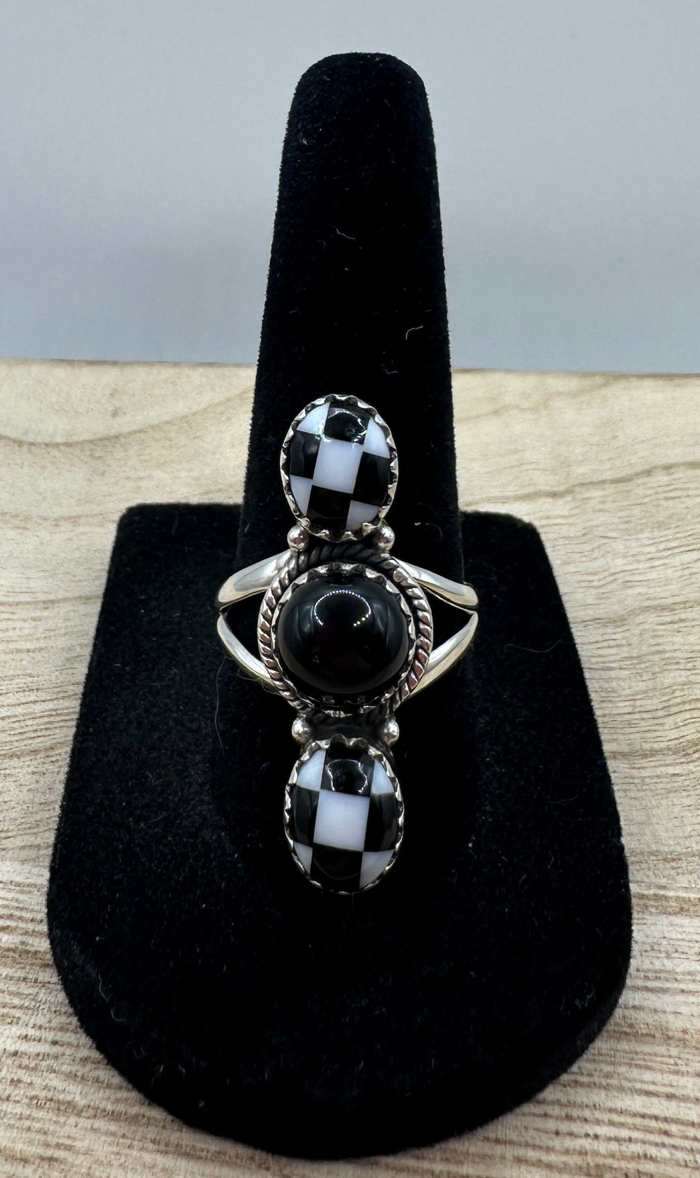 Checkerboard Ring Size 8