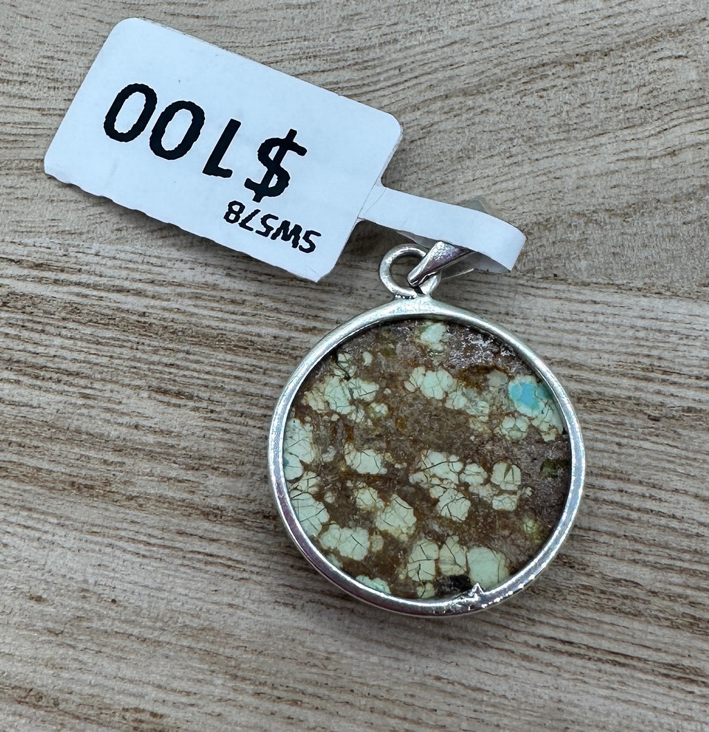 Number 8 Turquoise Pendant