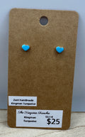 Zuni Handmade Heart Studs